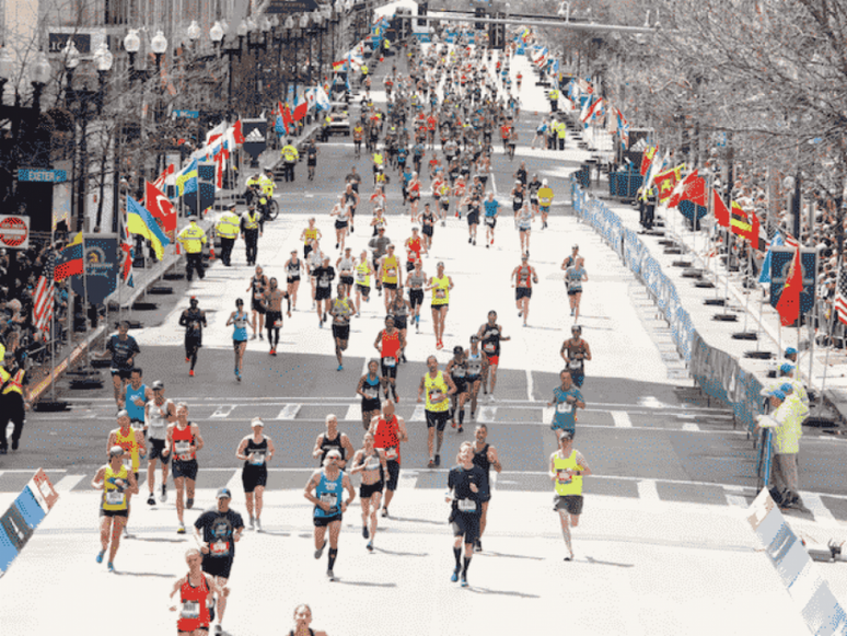 Mais de 30 mil corredores participam hoje da 126ª edição da Maratona de Boston. (BCAA/Divulgação)