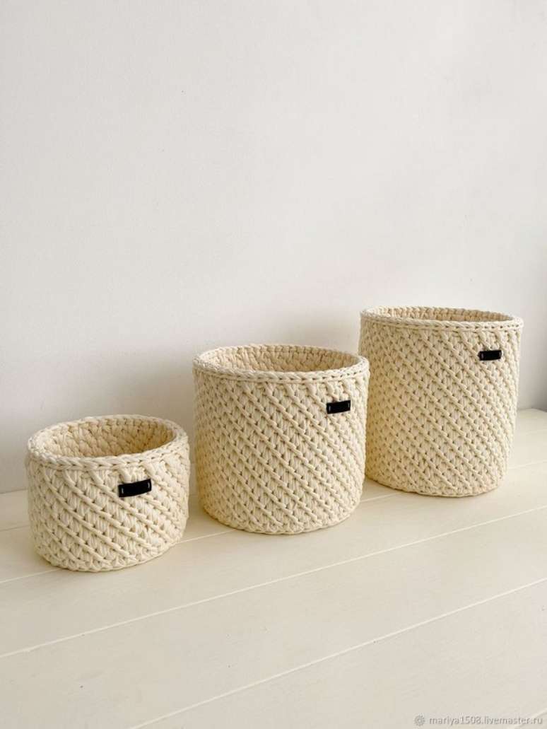 49. Cesto de fio de malha pequena de croche &ndash; Foto Mariya Livemaster