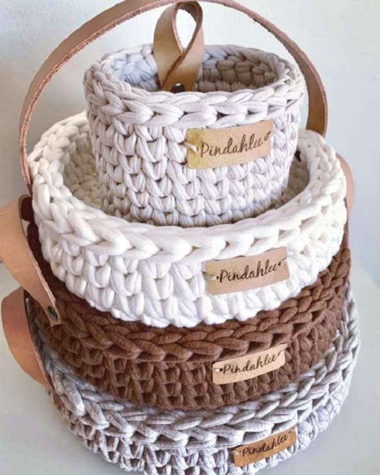 45. Cesto de fio de malha para organiza&ccedil;&atilde;o de casa &ndash; Foto Linda Persson