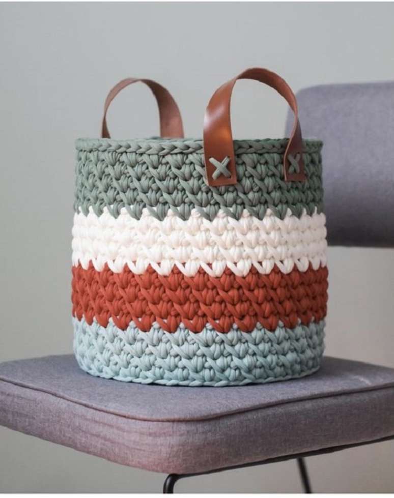 40. Cesto de fio de malha organiza&ccedil;&atilde;o &ndash; Foto Vr Wapes