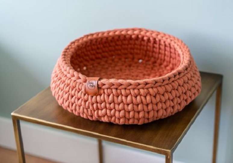 43. Cesto de fio de malha para decora&ccedil;&atilde;o de casa &ndash; Foto Catmom Official