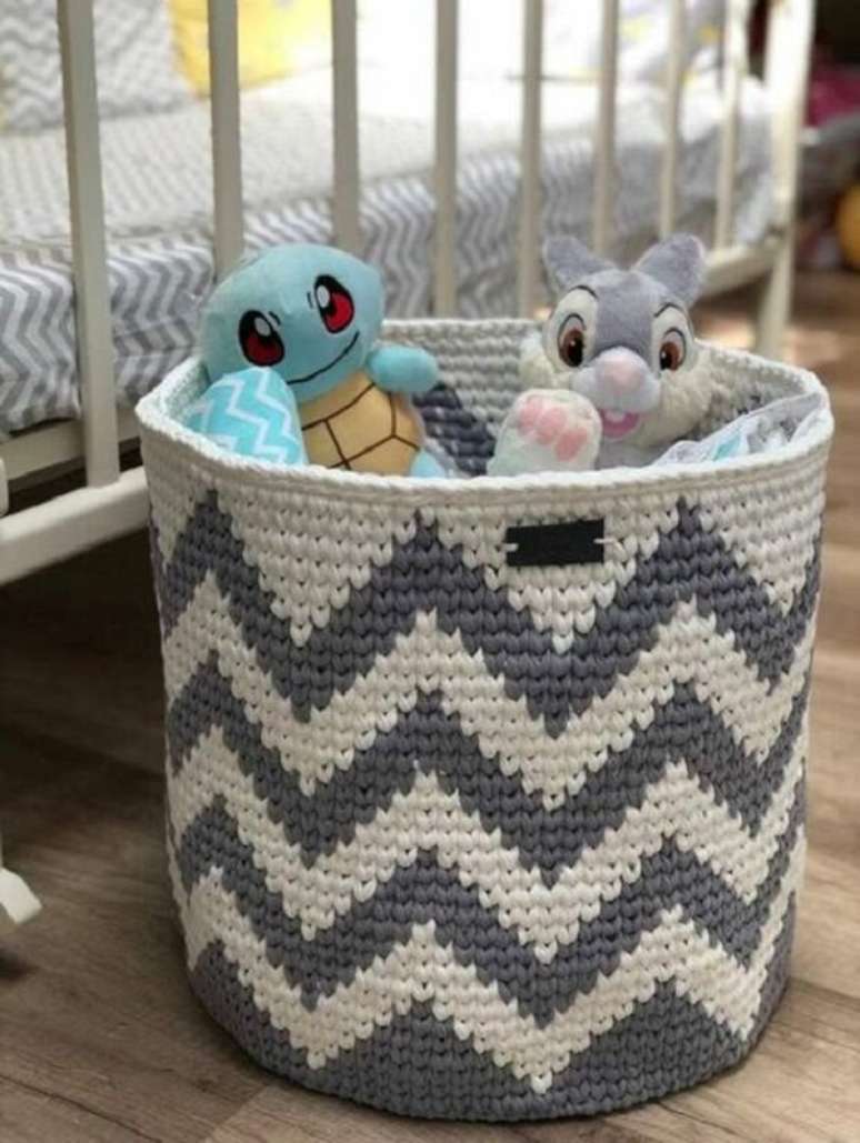 4. Cesto de fio de malha para brinquedos &ndash; Foto Sam Mirtesen