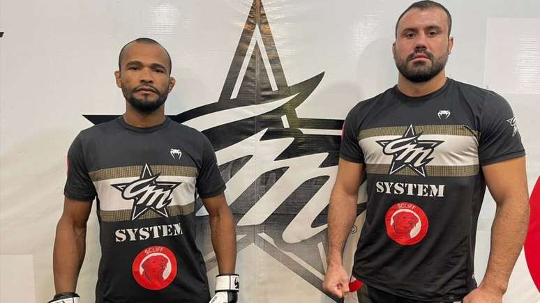 Para-Raiio (esq.) e Dedé se preparam para o Max Fight 24 (Foto: Divulgação)