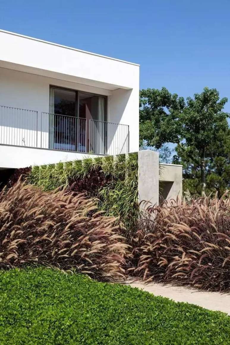 29. Guarda corpo met&aacute;lico e jardim vertical externo. Fonte: Consuelo Jorge