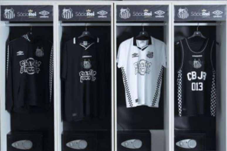 Camisas de coleção do Santos (FOTO: Divulgação/Umbro)