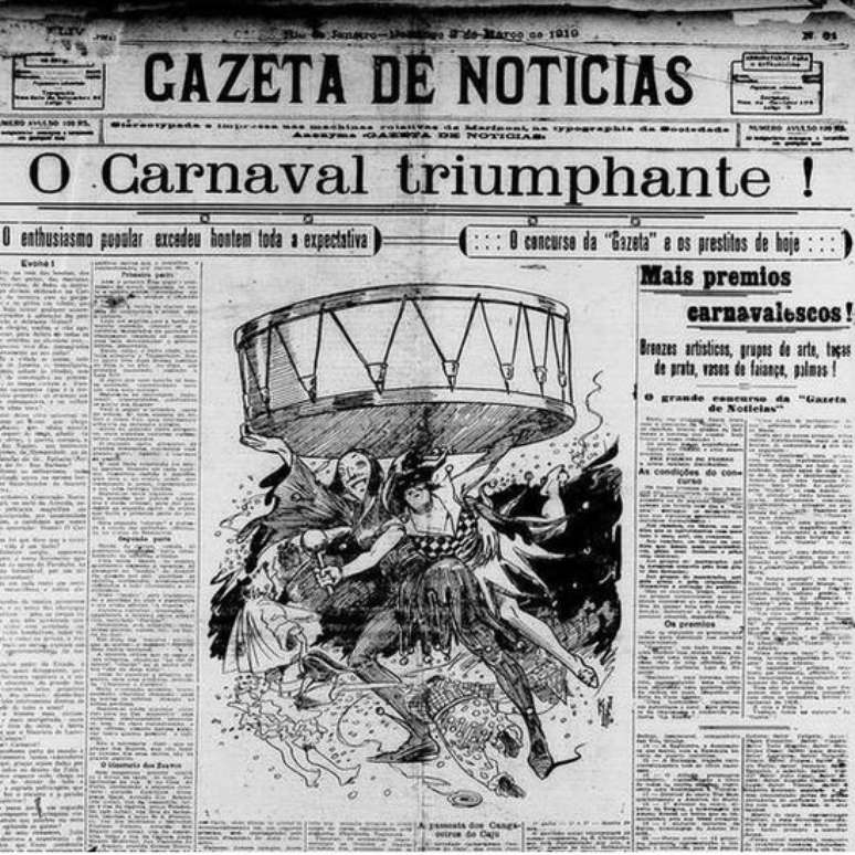 Desfile dos Democráticos nas ruas do Rio em 1919