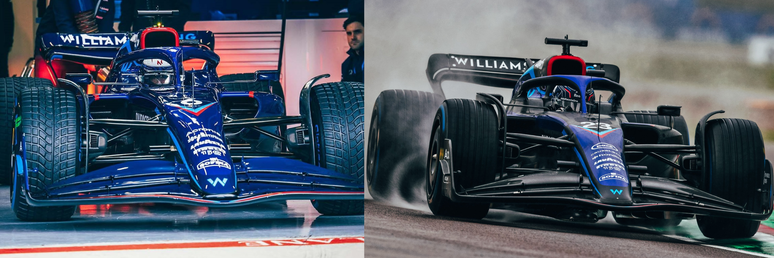 A Williams apresentou um FW44 todo azul, mas as asas passaram a ser pretas com a remoção da pintura. A região do cockpit e parte das laterais receberam o mesmo tratamento.