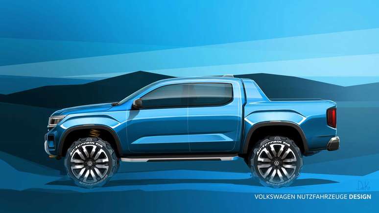 Sketch da nova Volkswagen Amarok.