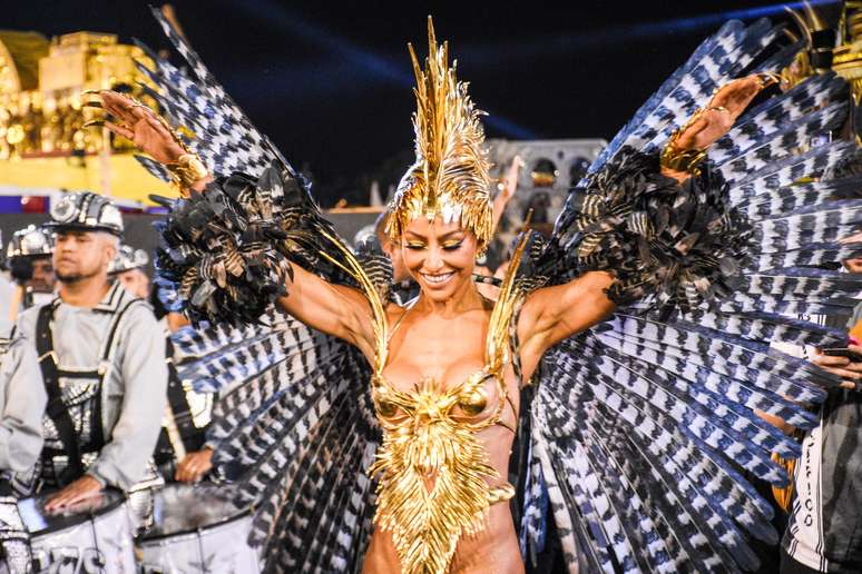 Sabrina Sato desfila na Gaviões da Fiel no Grupo Especial do Carnaval de São Paulo