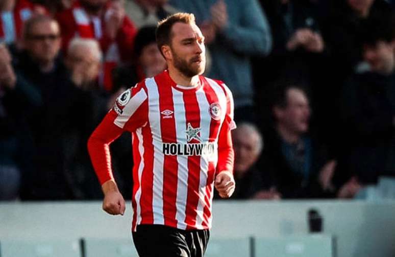 Christian Eriksen tem contrato com o Brentford até junho de 2022 (Reprodução/Twitter/@BrentfordFC)