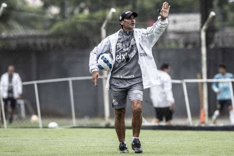 O técnico Fabián Bustos começa a preparar o Santos para a Copa Sul-Americana (Foto: Ivan Storti/Santos)