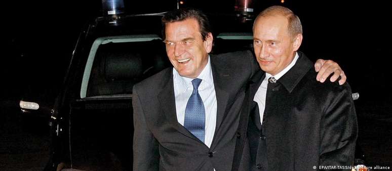 Schröder e Putin em 2005