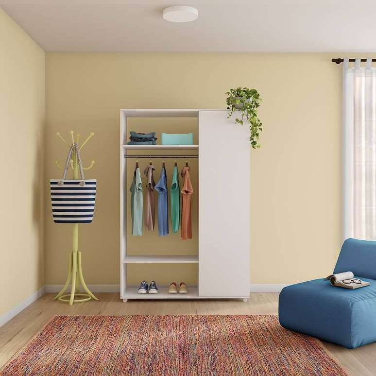 2. Um armário ou closet bem segmentado ajuda até mesmo na hora de escolher as roupas – Foto: Tok&Stok