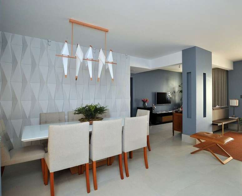 25. Os formatos da parede 3D s&atilde;o o mais interessante. Projeto de Henrique Freneda