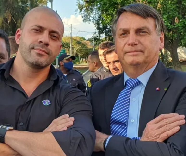 Daniel Silveira e Jair Bolsonaro