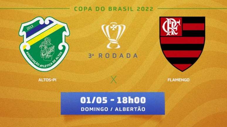 Copa do Brasil: Altos-PI x Flamengo terá transmissão exclusiva de