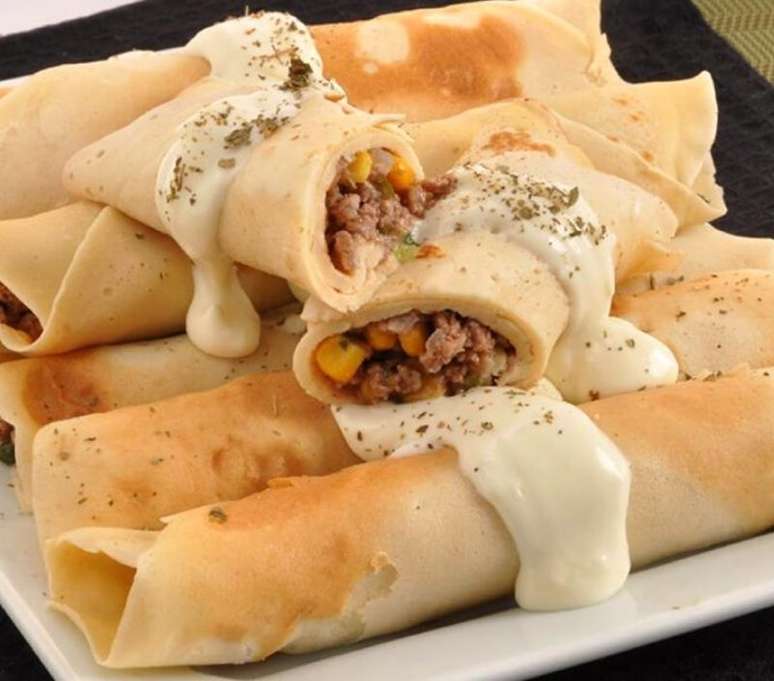 Panqueca de carne ao requeij&atilde;o (Reprodu&ccedil;&atilde;o / Guia da Cozinha)