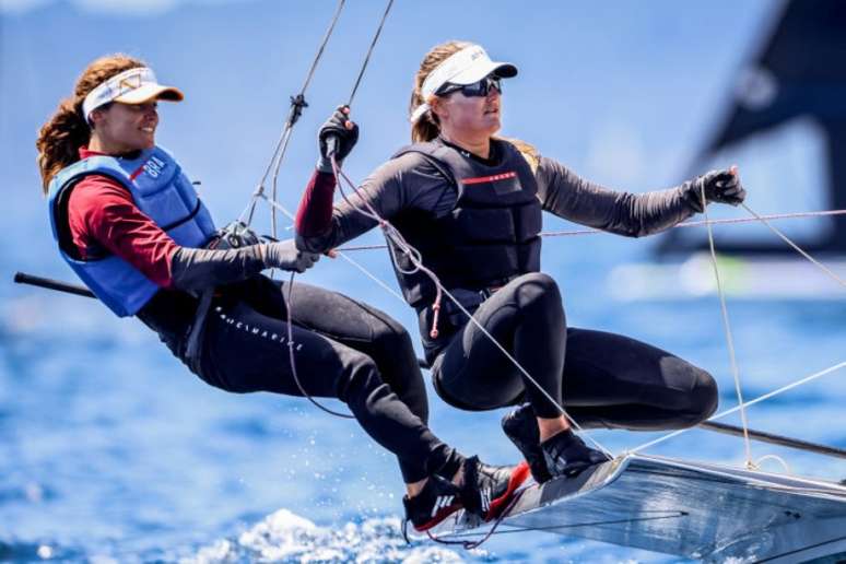 Martine Grael e Kahena Kunze assumem liderança em Hyeres (Foto: Divulgação/FF Voile)