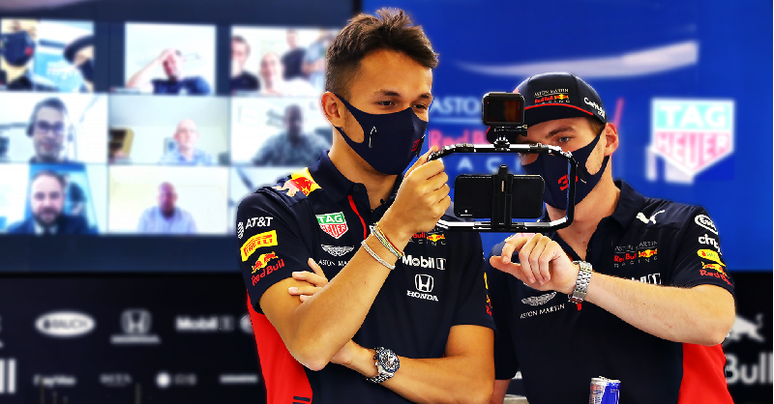 Albon e Verstappen juntos nos tempos de Red Bull