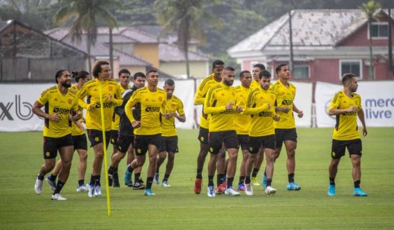 O Flamengo finalizou a preparação para o jogo contra o Altos, pela Copa do Brasil (Foto: Gabriel Nuffer/Flamengo)