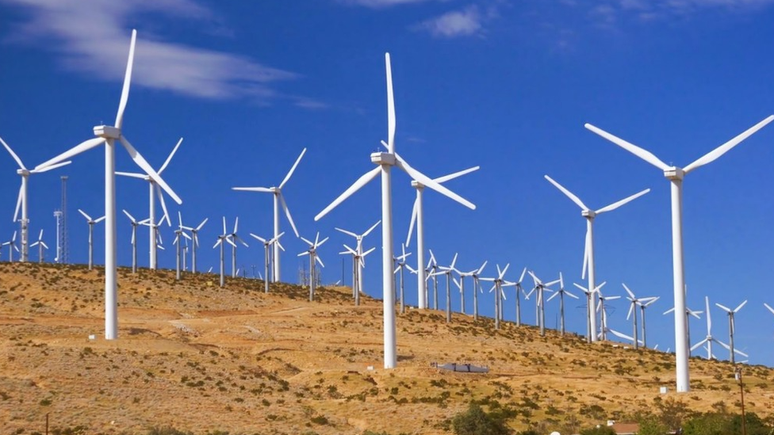 Parque eólico no Rio Grande do Norte, Estado com a maior presença dessa fonte energética no Brasil