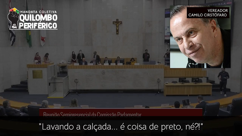 Fala racista de vereador Camilo Cristófaro vaza durante sessão na Câmara