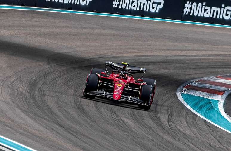 Carlos Sainz, da Ferrari, na classificação para o GP de Miami