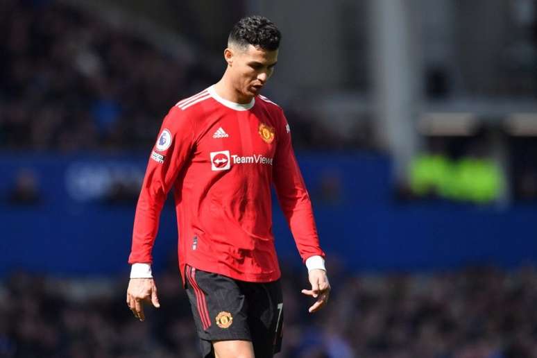 Cristiano Ronaldo em ação pelo Manchester United (Foto: ANTHONY DEVLIN / AFP)