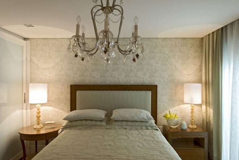 13. Ideias para parede de quarto com papel de parede estampado &ndash; Foto Brunete Fraccaroli