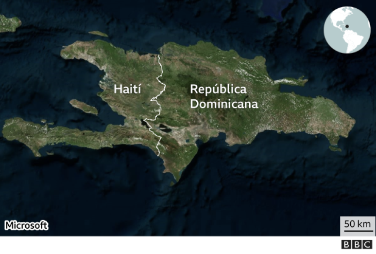 Mapa da Ilha de São Domingos