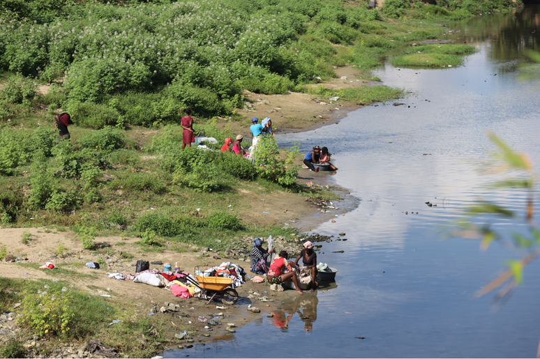 O rio Masacre marca a fronteira entre a República Dominicana e o Haiti