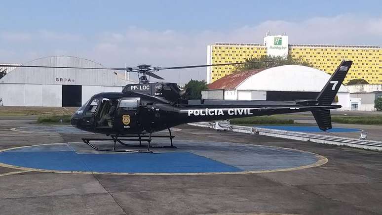Helicóptero durante operação em São Paulo; aeronave passou por manutenção e fez transporte de coração do litoral para Campinas