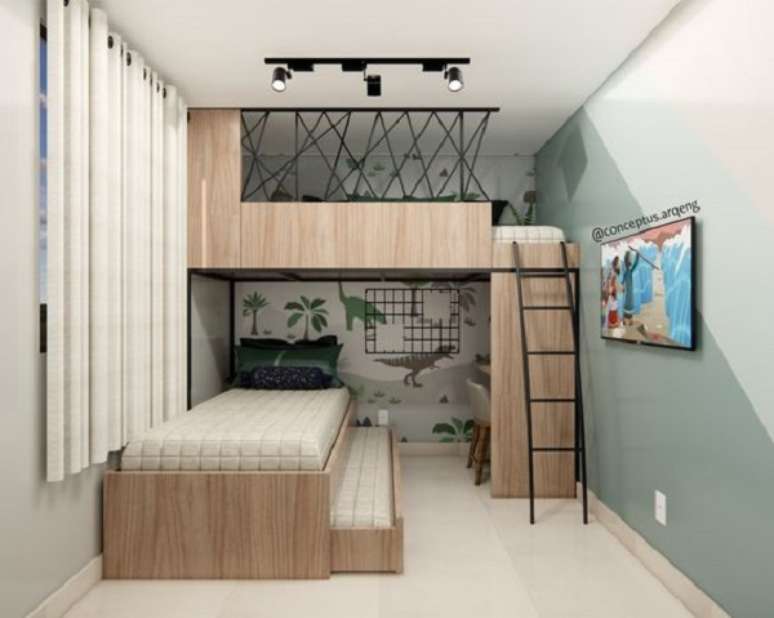 42. Quarto com beliche em L – Foto Conceptus Arqeng