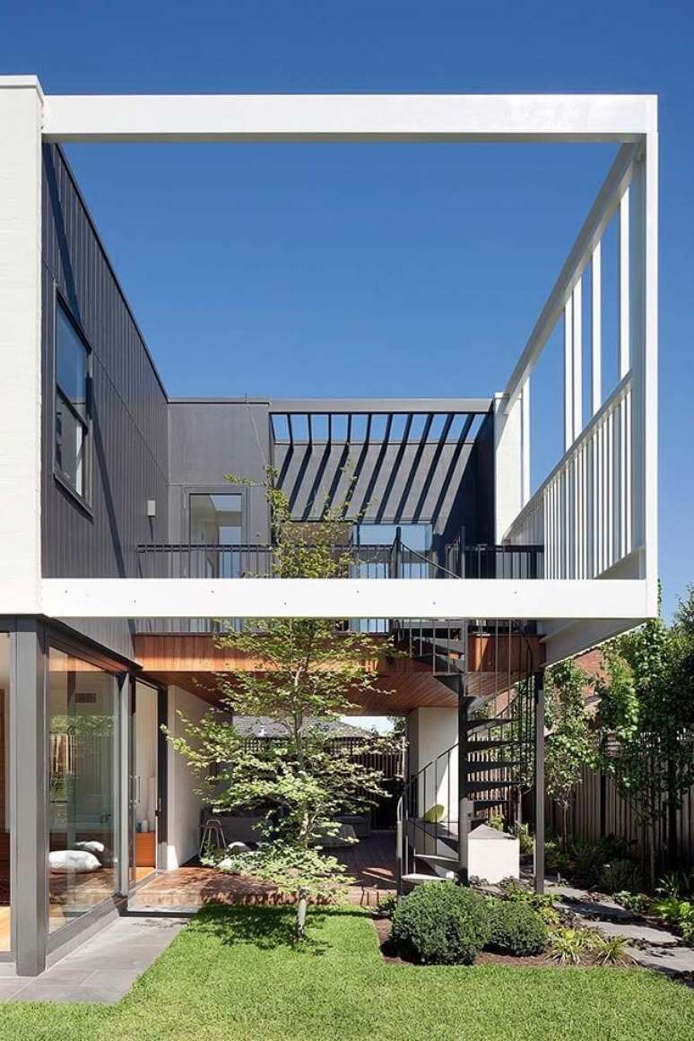47. Projetos modernos com fachada cinza. Fonte: Ideias Decor