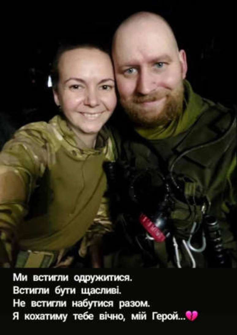 Valeria e Andriys se casaram em cerimônia na siderúrgica Azovstal