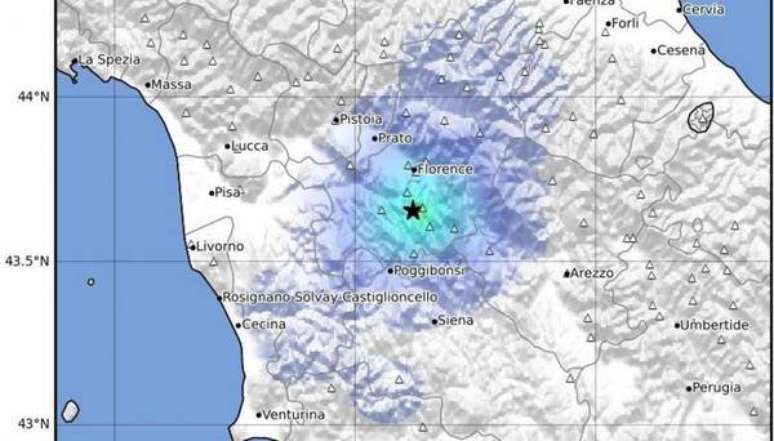 Forte terremoto é sentido em Florença, na Itália