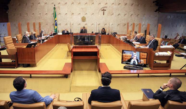 Sessão do Supremo Tribunal Federal (STF) em Brasília, no Distrito Federal