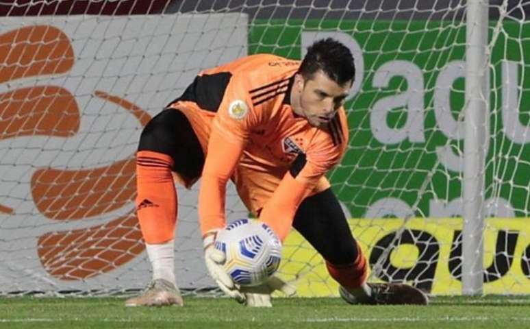 O goleiro do São Paulo, Tiago Volpi (Foto: Rubens Chiri / saopaulofc.net)