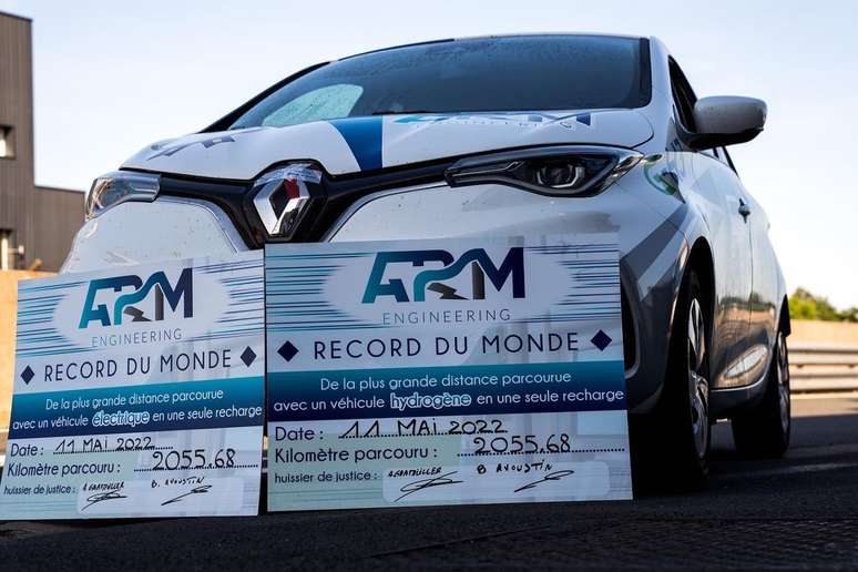Renault Zoe modificado rodou 2.055 km na França sem reabastecer 