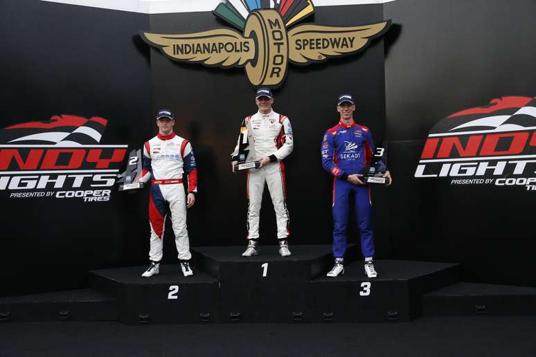 Pódio da Indy Lights em Indianápolis 