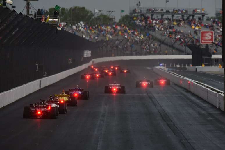 GP de Indianápolis teve muita chuva no final da corrida 