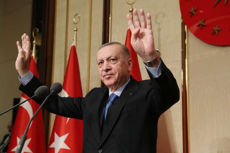  O presidente da Turquia, Recep Tayyip Erdogan, é contrário a entrada da Finlândia e Suécia na Otan.