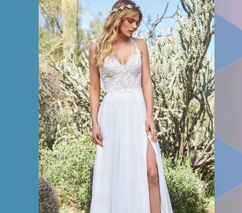 O estilo império também faz muito sucesso nos vestidos de noiva -