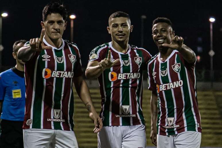 Germán Cano e Wellington estão entre os 11 titulares da seleção da sexta rodada do Brasileirão (FOTO: MARCELO GONÇALVES / FLUMINENSE FC)