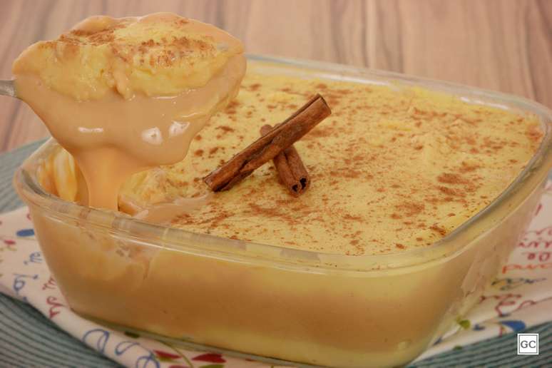 Curau recheado com doce de leite &ndash; Foto: Guia da Cozinha