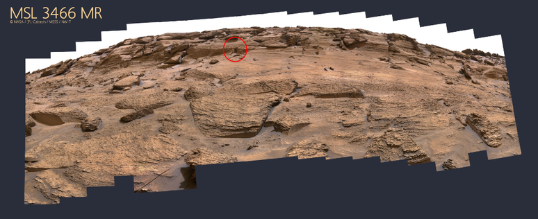 Uma imagem de Marte enviada pela sonda Curiosity