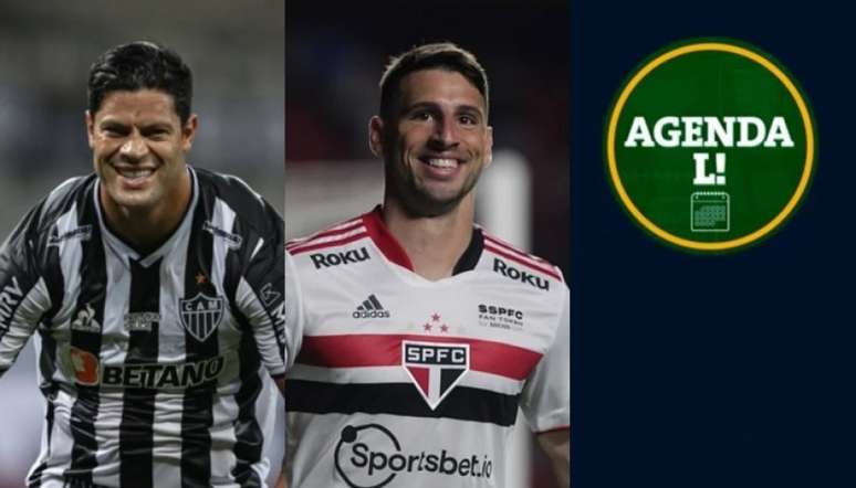 Atlético-MG e São Paulo entram em campo nesta quinta-feira (Pedro Souza/Rubens Chiri/Montagem L!)