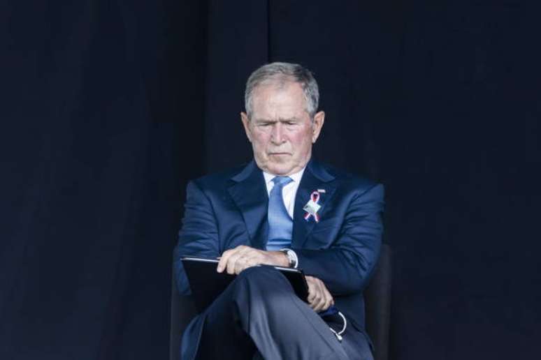 George Bush durante um evento em Shanksville, nos Estados Unidos
