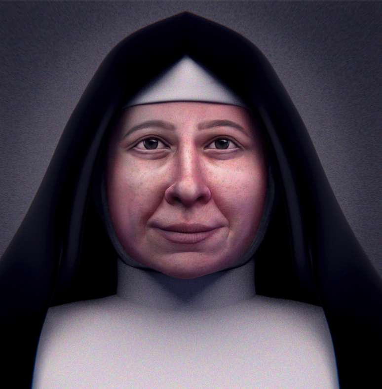 Madre Paulina, em reconstituição digital feita por Cicero Moraes