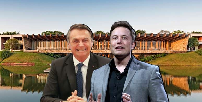 Bolsonaro e Musk se encontram em hotel 5 estrelas no campo